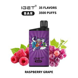 IGET BAR 3500Puffs RASPBERRY GRAPE (5PCS)