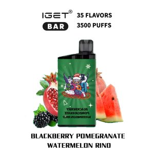 IGET BAR 3500Puffs BLACKBERRY POMEGRANATE WATERMELON RIND